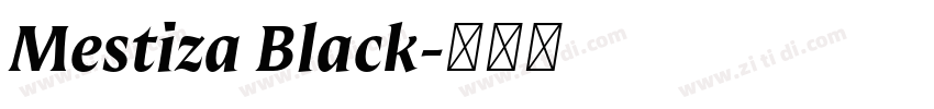 Mestiza Black字体转换